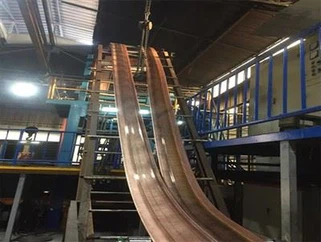 Macchina per fusione di barre di rame